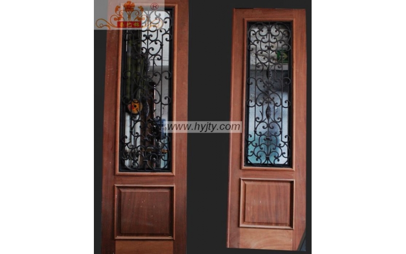 Wrought iron entrance doors