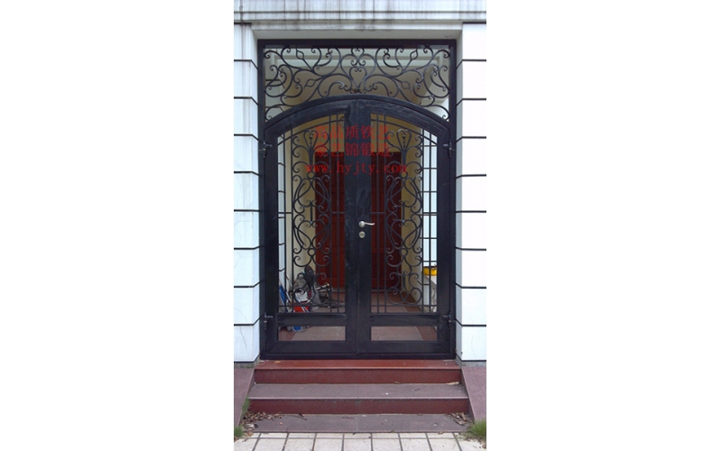 Wrought iron entrance doors