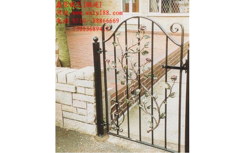 Small wrought iron courtyard gates