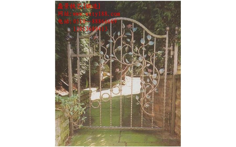 Small wrought iron courtyard gates