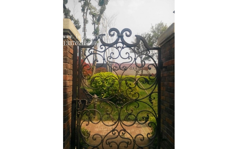 Small wrought iron courtyard gates