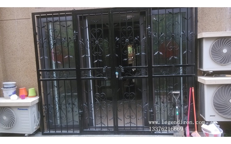 Wrought iron entrance doors