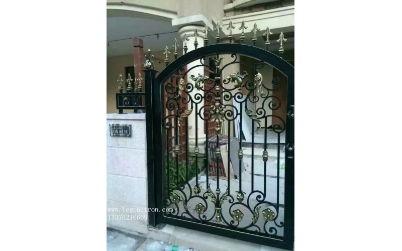 Small wrought iron courtyard gates