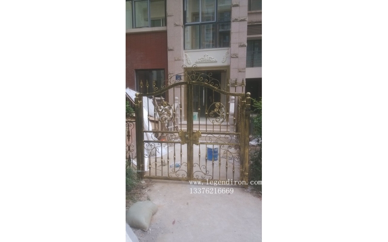 Small wrought iron courtyard gates