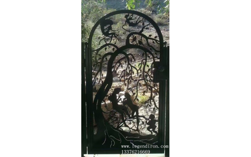 Small wrought iron courtyard gates