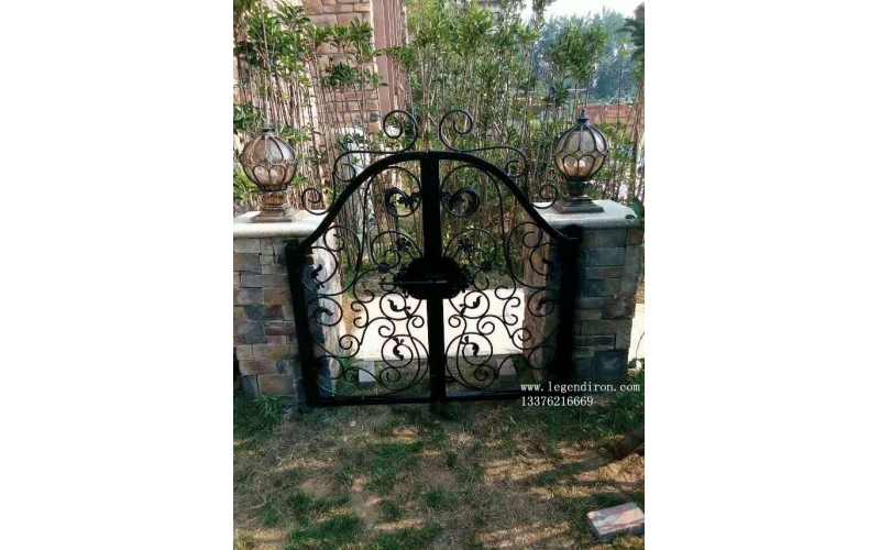 Small wrought iron courtyard gates