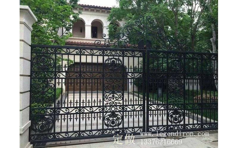  Wrought iron gates.