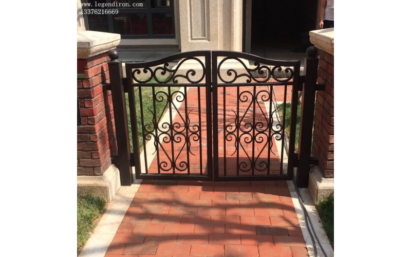 Small wrought iron courtyard gates