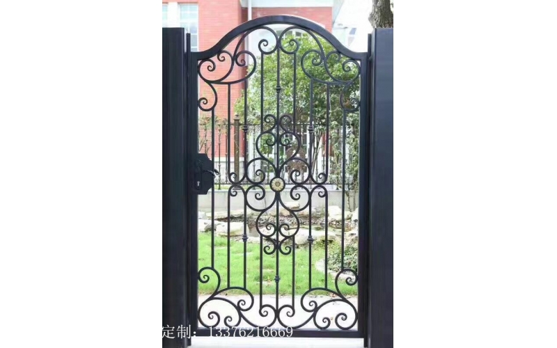 Small wrought iron courtyard gates