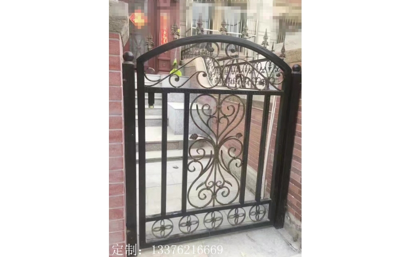 Small wrought iron courtyard gates