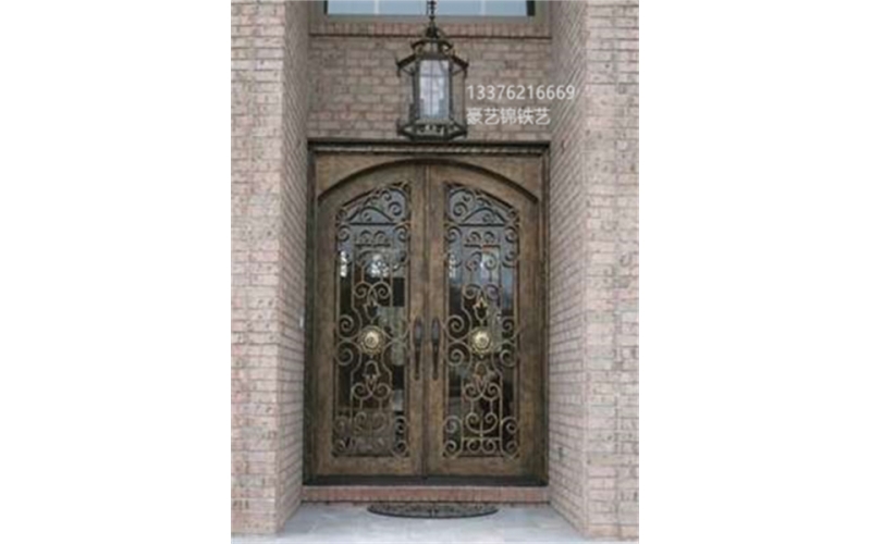 Wrought iron entrance doors