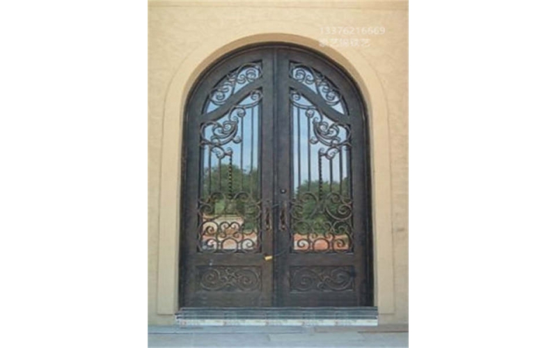 Wrought iron entrance doors