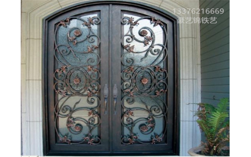 Wrought iron entrance doors