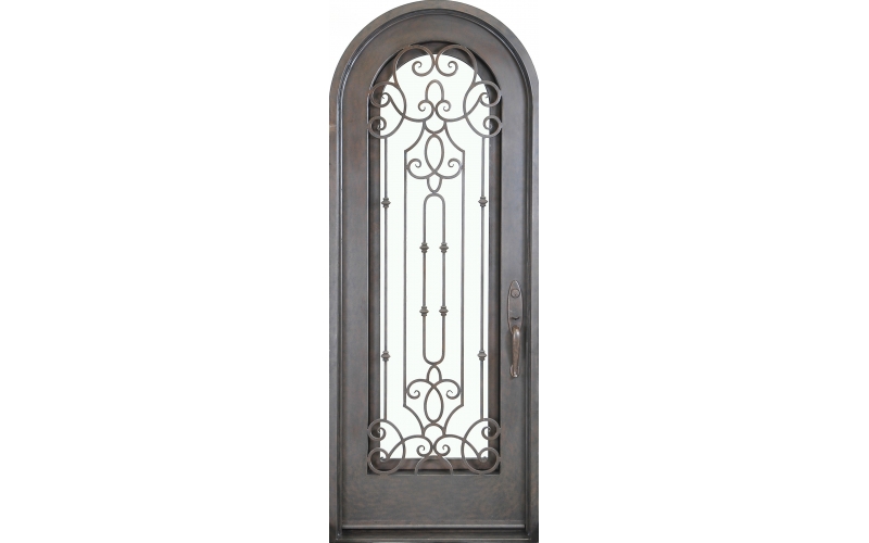 Wrought iron entrance doors