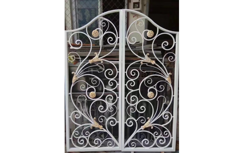 Small wrought iron courtyard gates
