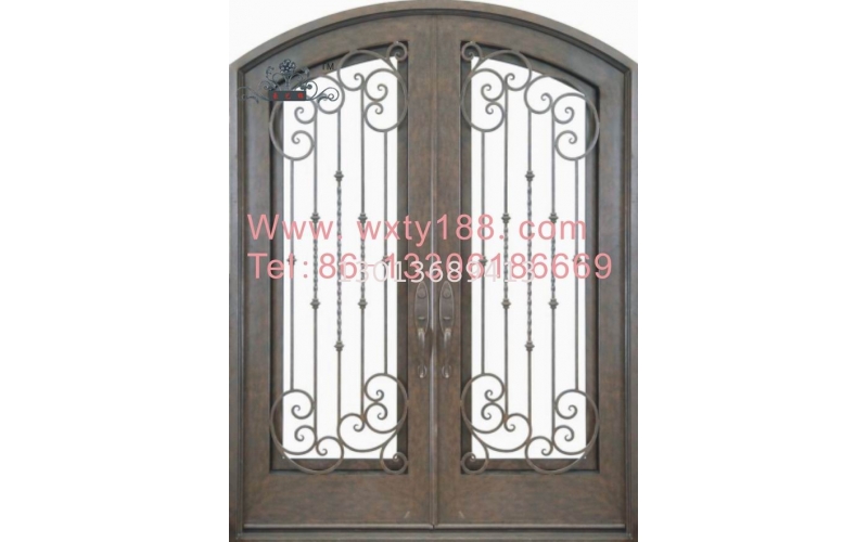 Wrought iron entrance doors